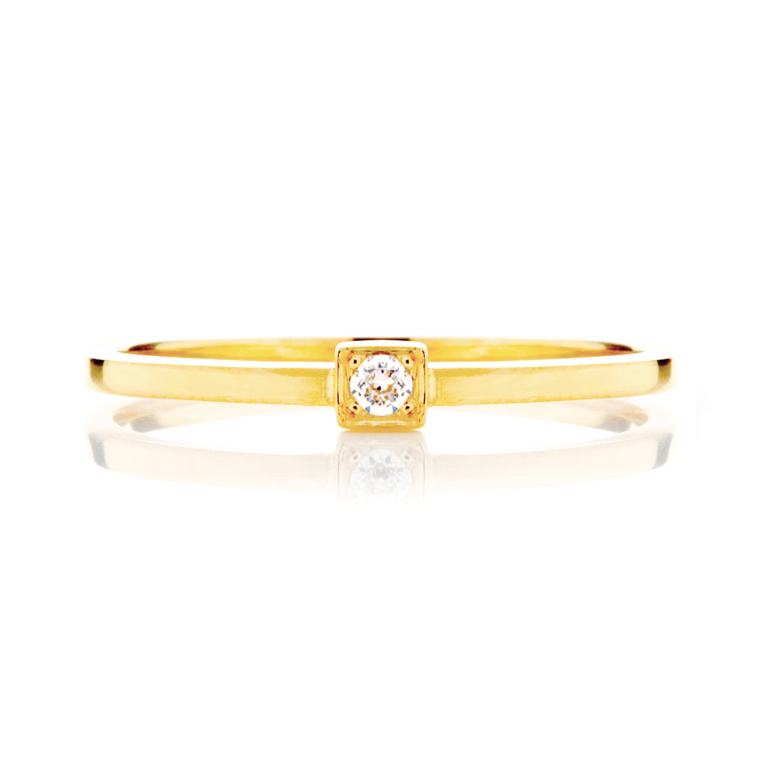 Peace Ethical Diamond Gold Engagement Ring