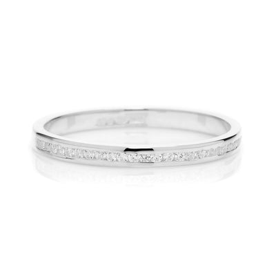 Promise Half Diamond Ethical Gold Eternity Wedding Ring 2