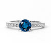 Solar Eclipse Ethical Sapphire Engagement Ring, 18ct Ethical Gold