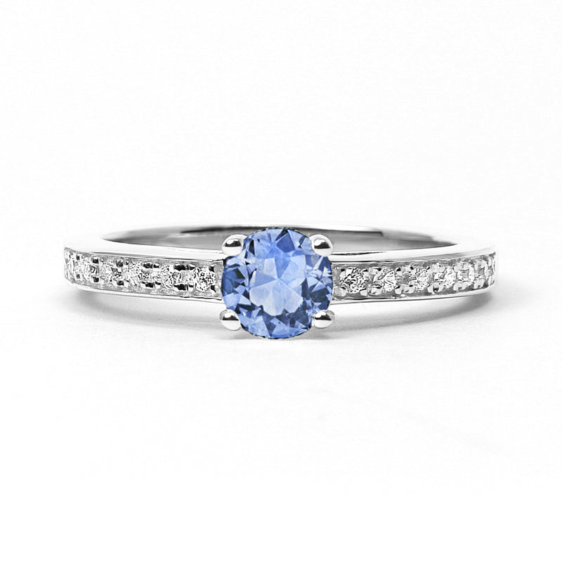 Solar Eclipse Ethical Sapphire Engagement Ring, 18ct Ethical Gold
