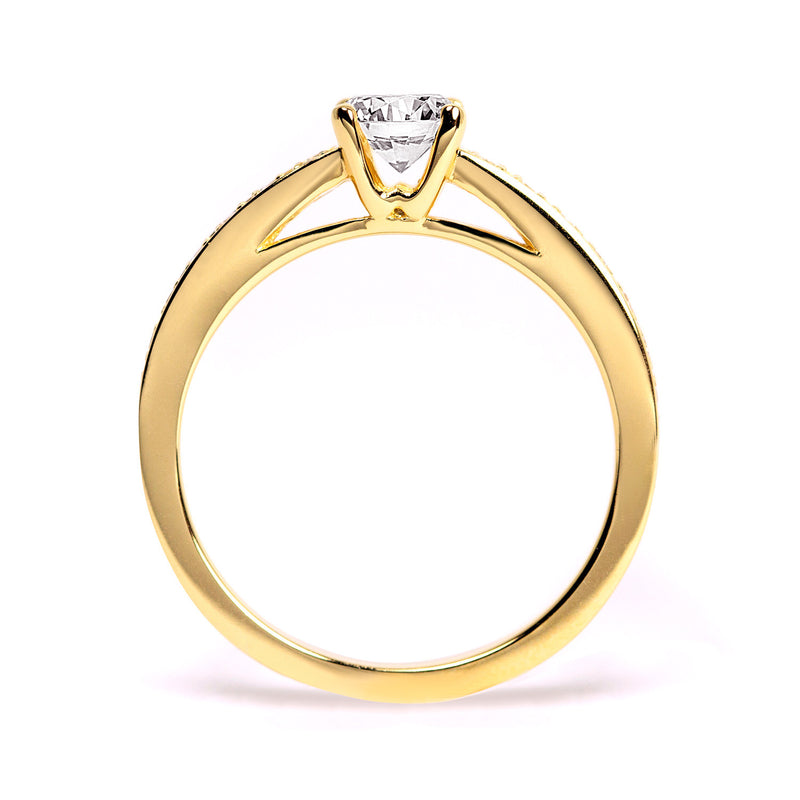 Solar Eclipse Ethical Diamond Engagement Ring, 18ct Fairtrade Gold