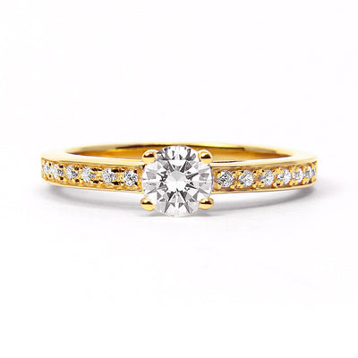 Solar Eclipse Ethical Diamond Engagement Ring, 18ct Fairtrade Gold