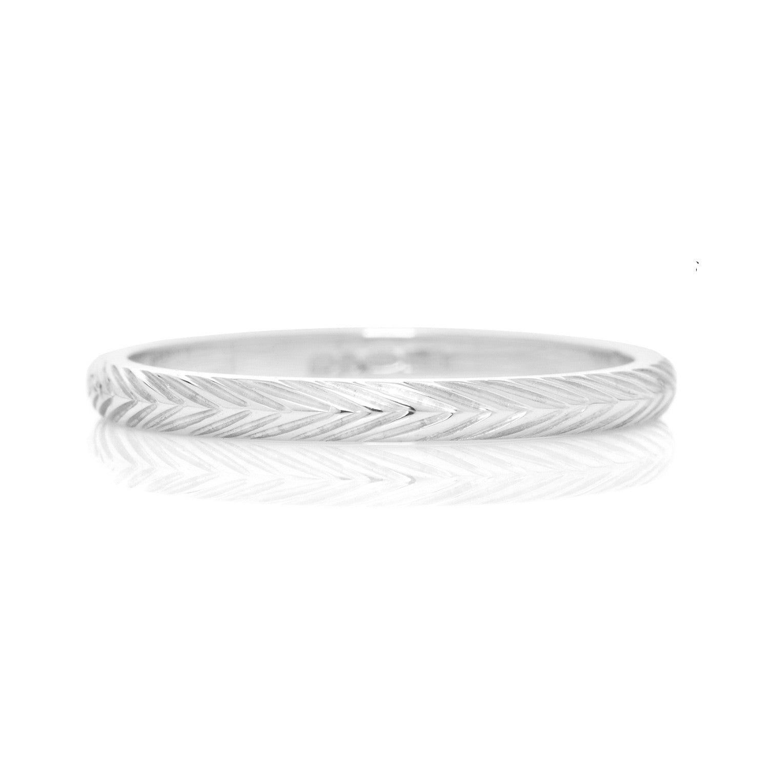 Wheat Sheaf Engraved Ethical Platinum Wedding Ring, 2mm