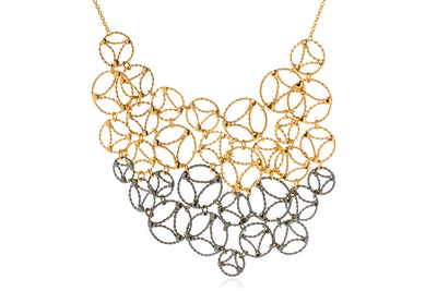 Lace Necklace, Two-Tone