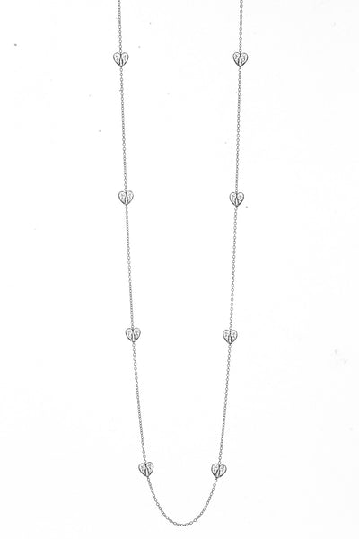 Filigree Enchanting Heart Necklace in Silver - Arabel Lebrusan