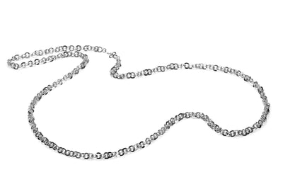 Sequin Chain Necklace in Silver
