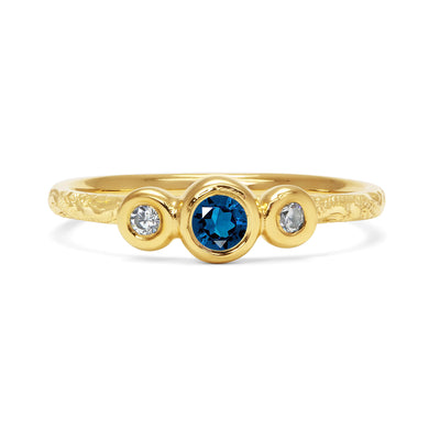 Demeter Trilogy Ethical Sapphire Engagement Ring, 18ct Ethical Gold