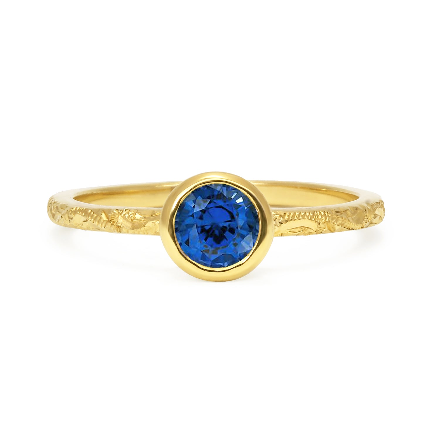 Hera Grande Ethical Blue Sapphire Gold Engagement Ring