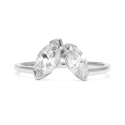 Marquise Diamond Diadem Ethical Ring, Recycled Platinum