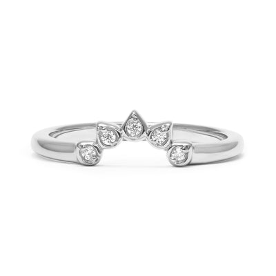 Teardrop Diamond Tiara Ethical Platinum Ring