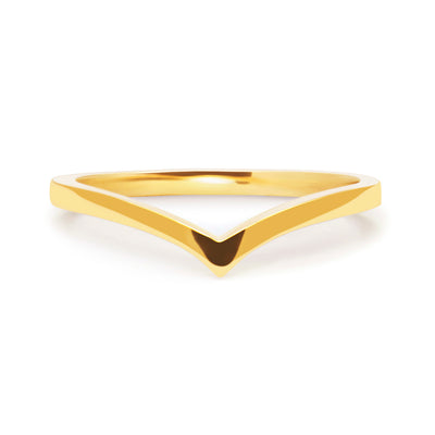 Wishbone Crown Ethical Gold Wedding Ring