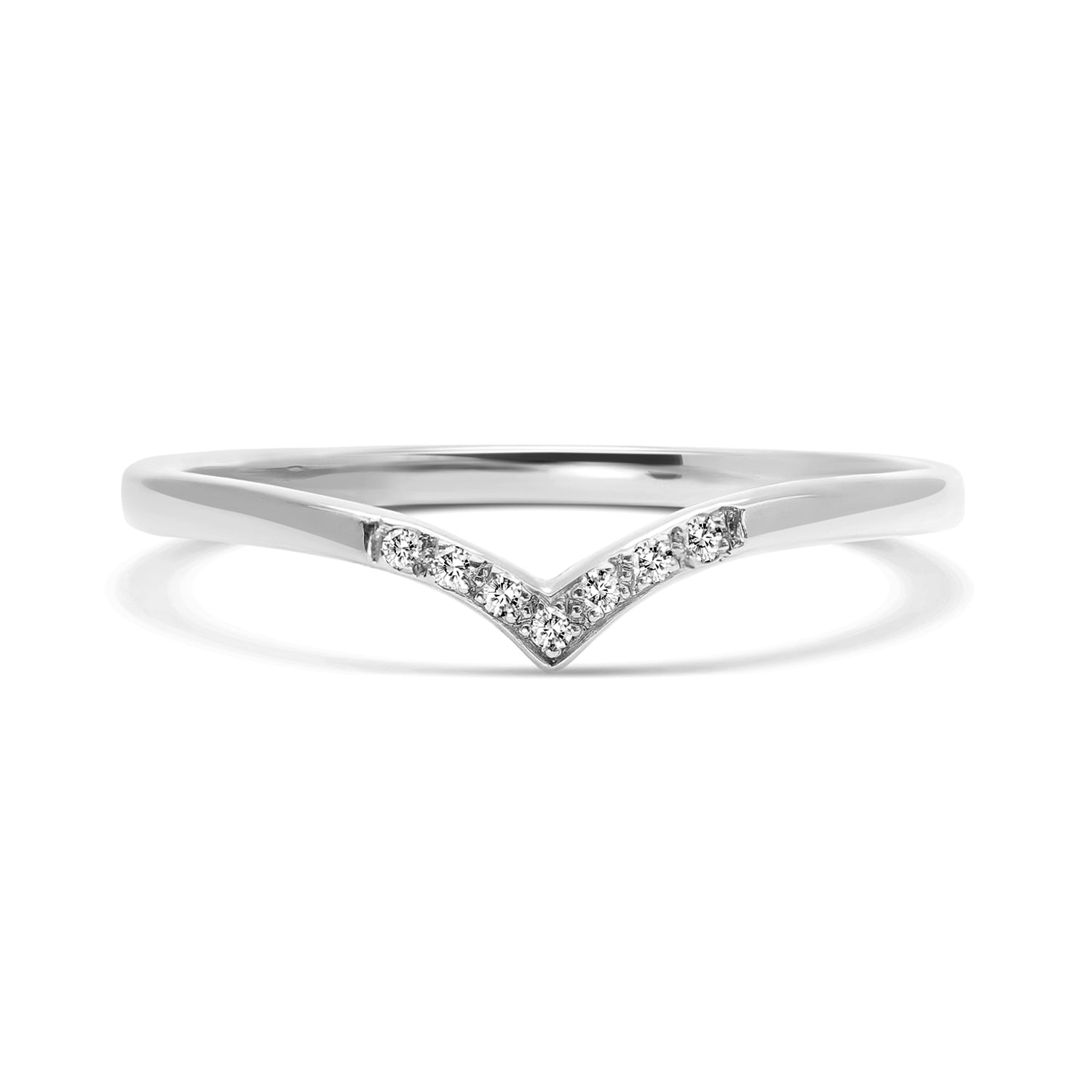 Wishbone Diamond Crown Ethical Ring, Platinum