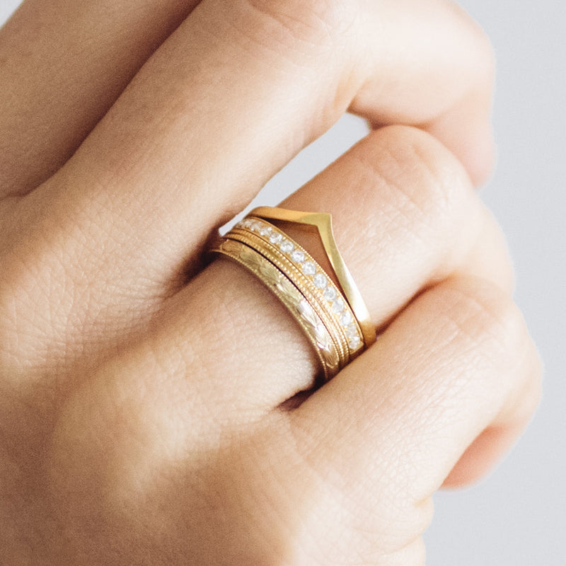 Wishbone Crown Ethical Gold Wedding Ring