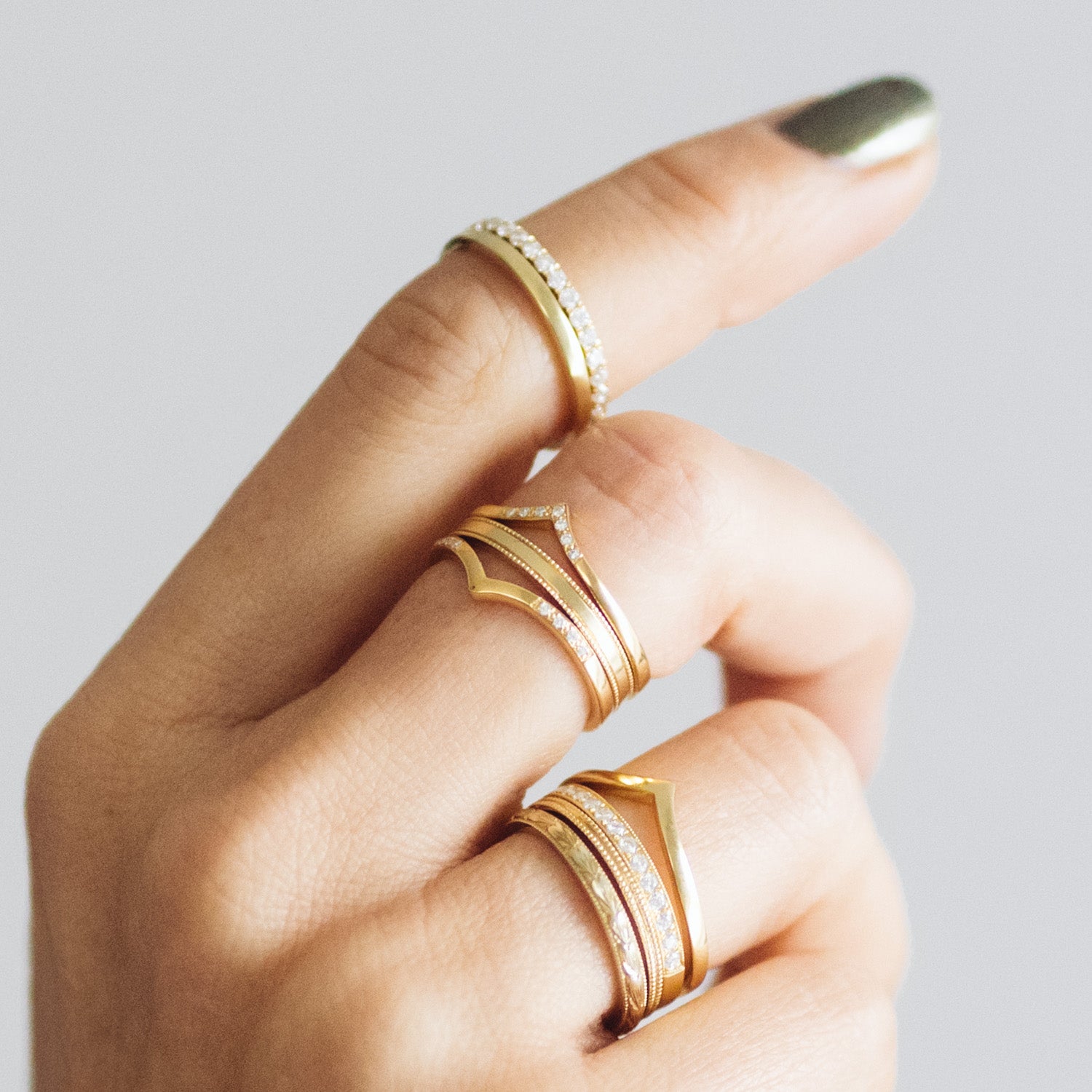 Wishbone Crown Ethical Gold Ring Lebrusan Studio