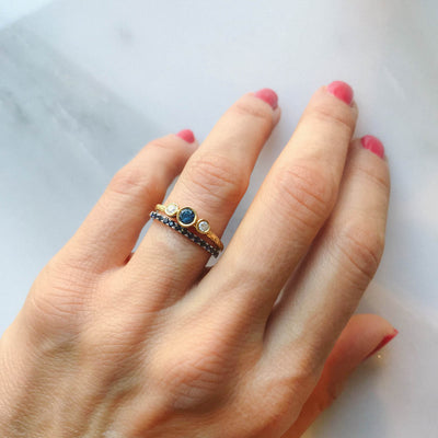 Demeter Trilogy Ethical Sapphire Engagement Ring, 18ct Ethical Gold