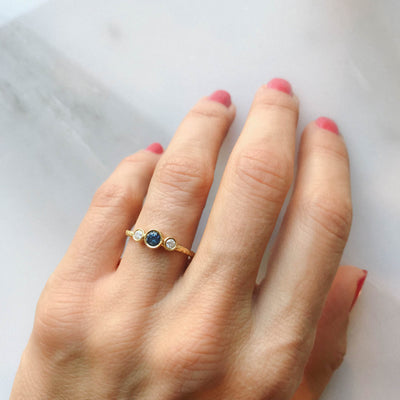 Demeter Trilogy Ethical Sapphire Engagement Ring, Platinum
