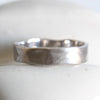 Bespoke organic wedding band - recycled white gold and matte finish 2