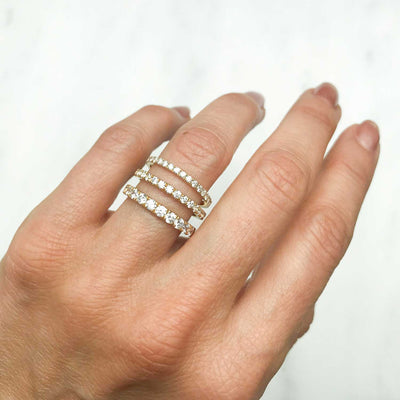 Altair Full Microset Ethical Ring, Diamond & 18ct Gold