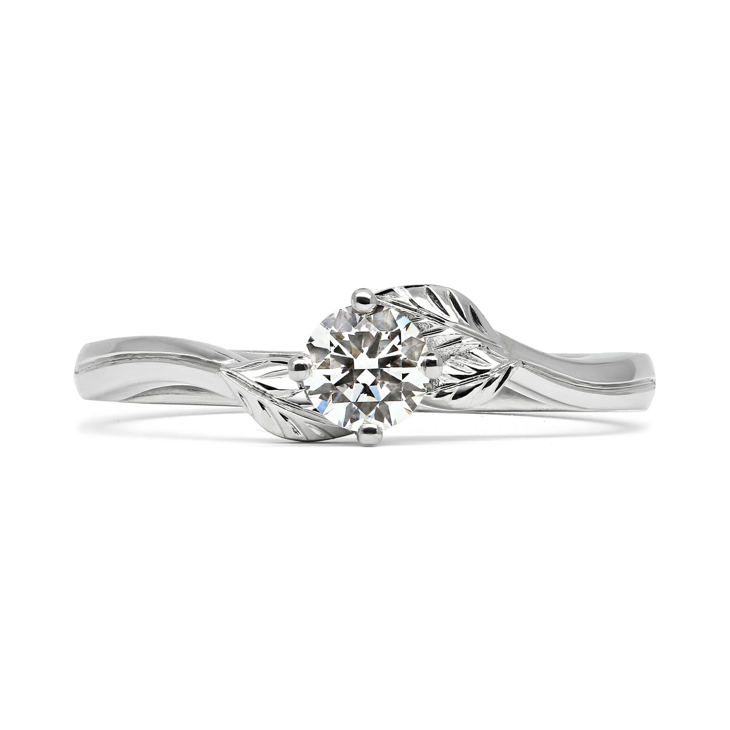 Unique Round Solitaire Diamond Ring | Olivia Ewing
