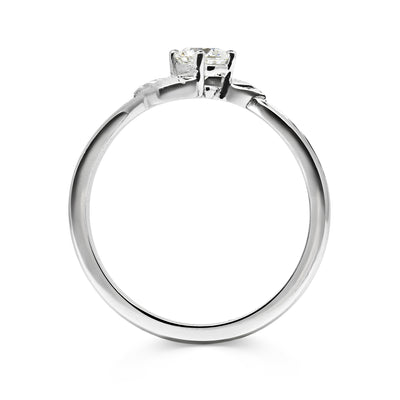 Bespoke Nature-Inspired Engagement Ring, 18ct recycled white gold and lab-grown diamond 3