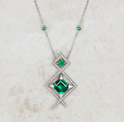 One-of-a-kind emerald pendant by Lebrusan Studio