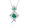 Bespoke Emerald Pendant - 100% recycled platinum and ethical diamonds