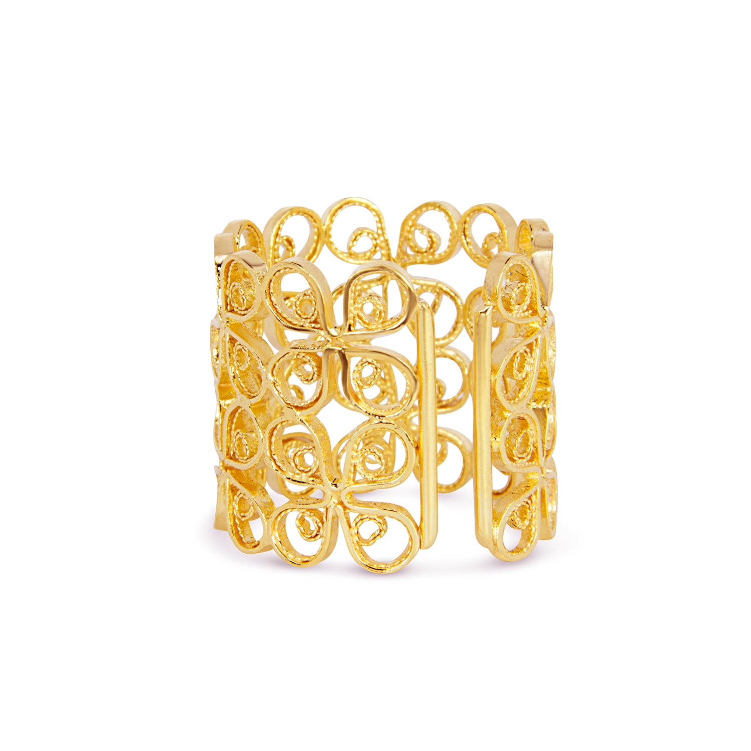 Filigree Double Clover Ring