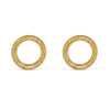 Eternity Engraved Ethical Loop Earrings. 18ct Fairmined Ecological Gold