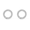 Eternity Engraved Ethical Loop Earrings. 18ct Fairmined Ecological Gold