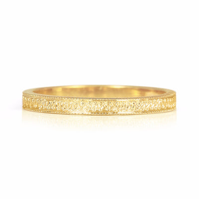 Eternity Engraved Ethical Gold Wedding Ring, 2mm