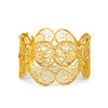 Filigree Butterfly Heart Bangle. Yellow Gold
