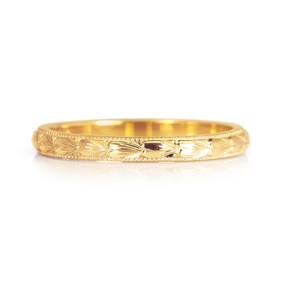 Heart Engraved Ethical Loop Earrings. 18ct Fairmined Ecological Gold