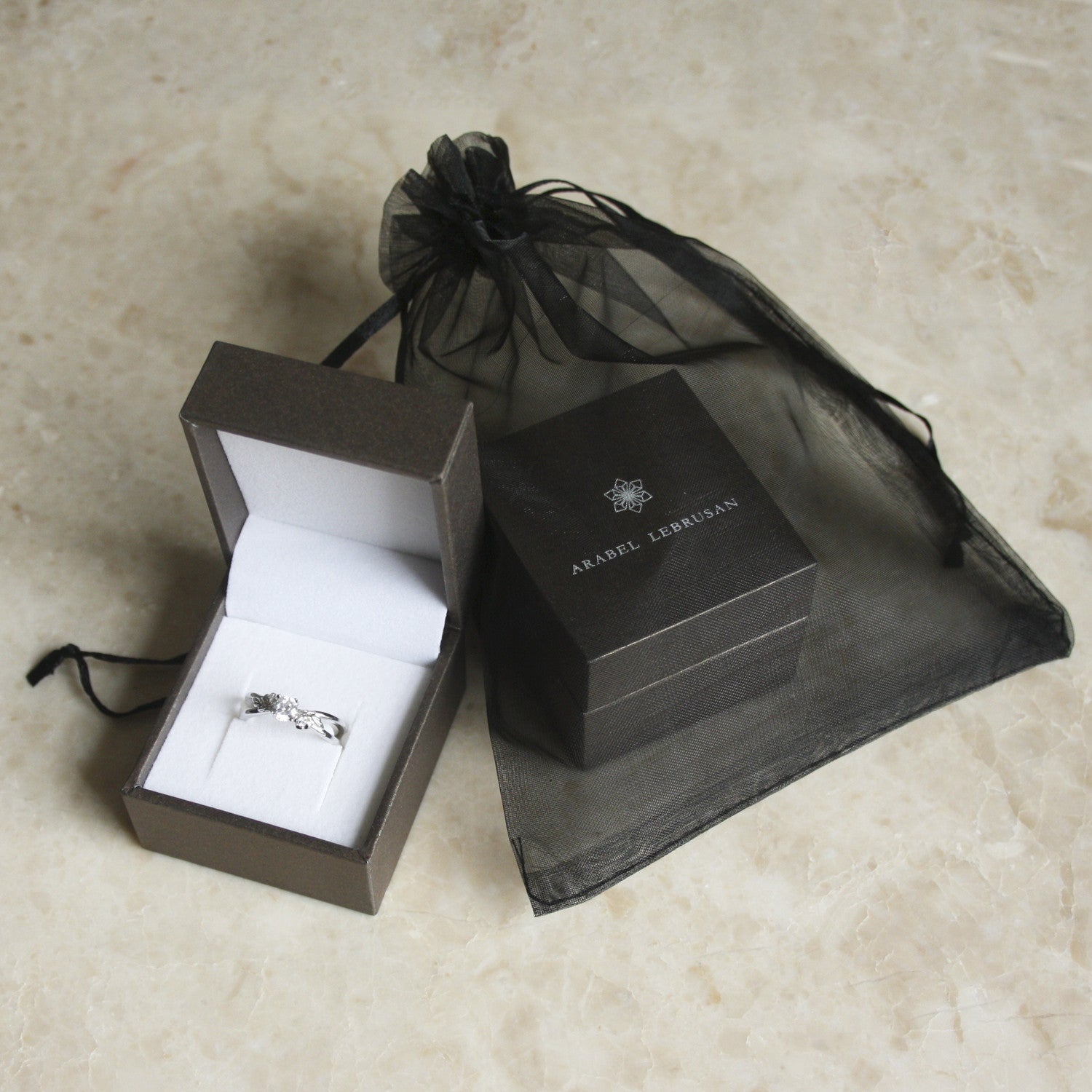 Engraved in my Heart Diamond Solitaire Ring, Platinum