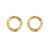Vine Engraved Ethical Loop Earrings. 18ct Fairmined Ecological Gold