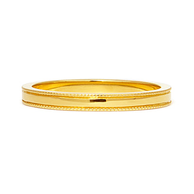 Vintage Milgrain Ethical Gold Wedding Ring, 2mm