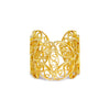 Filigree Walnut Leaf Ring. Yellow Gold