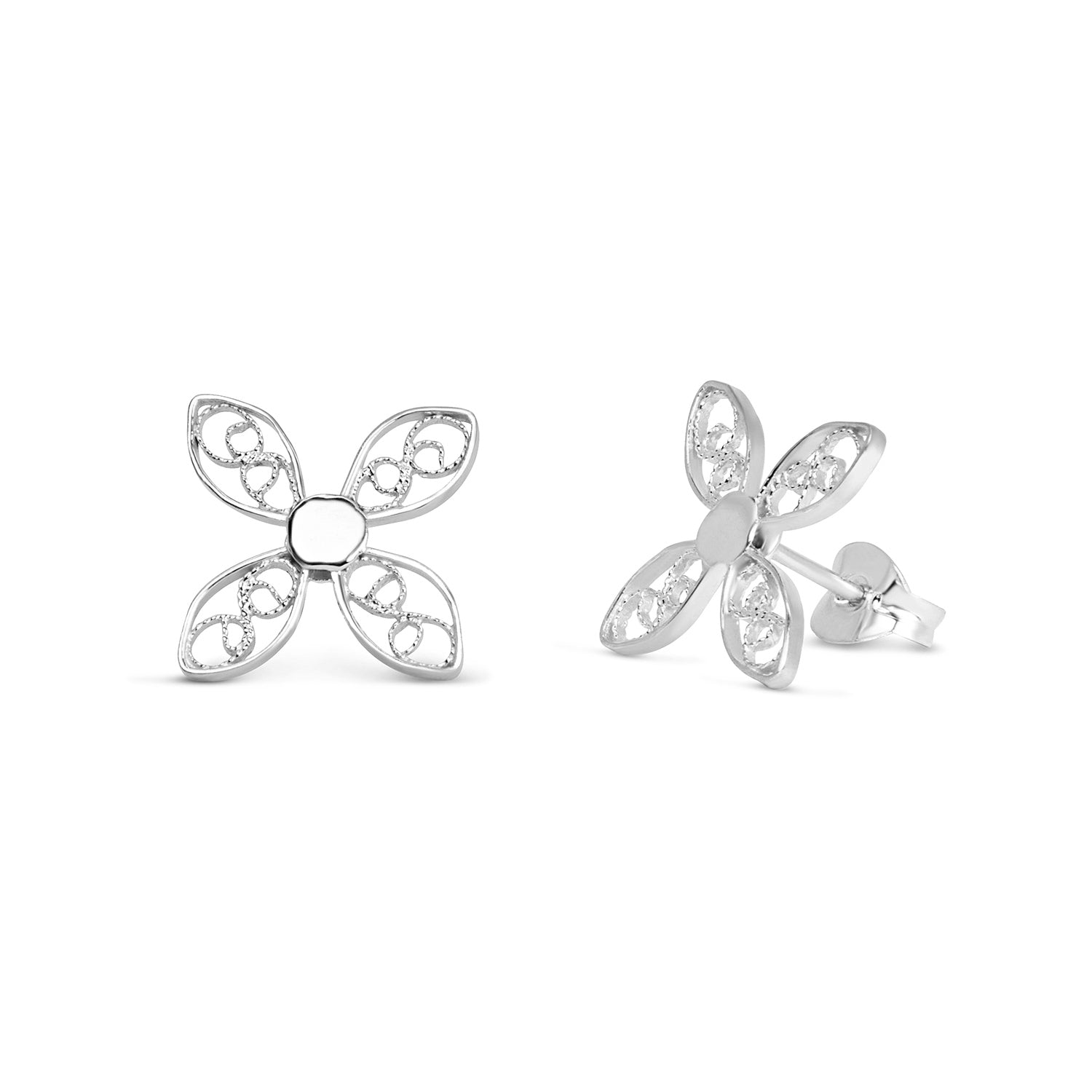 Walnut Leaf Stud Earrings