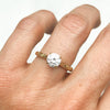 Athena Grande Ethical Platinum Engagement Ring, recycled platinum, large traceable and conflict-free diamond, on hand