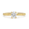 Athena Grande Ethical Diamond Gold Engagement Ring, 18ct recycled yellow gold and oval-cut conflict-free diamond