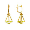 Bespoke Santiago drop earrings - 18ct yellow gold and lemon quartz