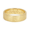 Bespoke Chrysta Distressed Alternative Wedding Band, 18ct Fairtrade Gold and Hand-Engraved Message 2
