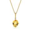 Bespoke Citrine Pendant and Earring set - 18ct yellow gold, ethically-sourced citrine and white diamonds