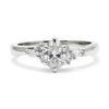 Bespoke Doug cluster engagement ring, traceable and conflict-free diamonds and recycled platinum top