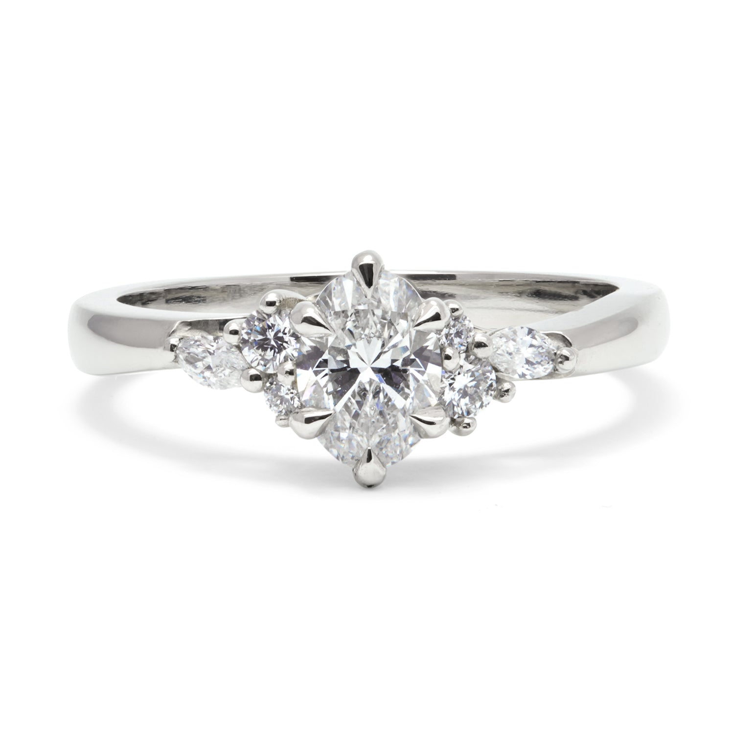 Bespoke Doug Ethical Diamond Cluster Engagement Ring