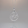 Bespoke white gold pendant with romantic Arabic pendant