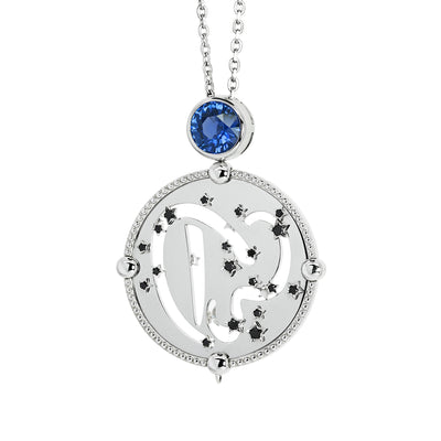 Bespoke Ev pendant, 18ct white gold, traceable Sri Lankan sapphires and conflict-free black diamonds 3