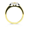 Bespoke Oisin Art Deco inspired engagement ring, 18ct recycled gold and recycled old-cut diamonds front