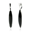 Bespoke drop earrings - black onyx and 18ct white gold