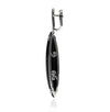 Bespoke drop earrings - black onyx and 18ct white gold 2