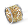 Bespoke engagement/wedding ring - recycled gold, conflict-free diamonds and filigree 2
